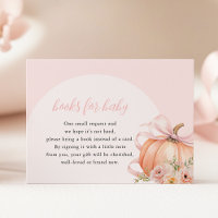 Floral Pumpkin Bow Baby Shower Books for Baby