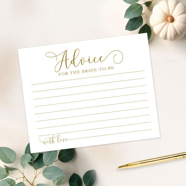 Floral Pumpkin Fall Bridal Shower Advice Card (Creator Uploaded)
