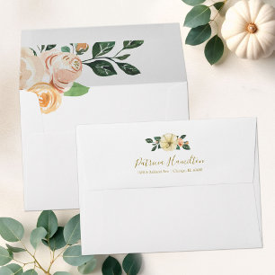 Floral Pumpkin Fall Bridal Shower Envelope