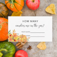 Floral pumpkin guess how many candies