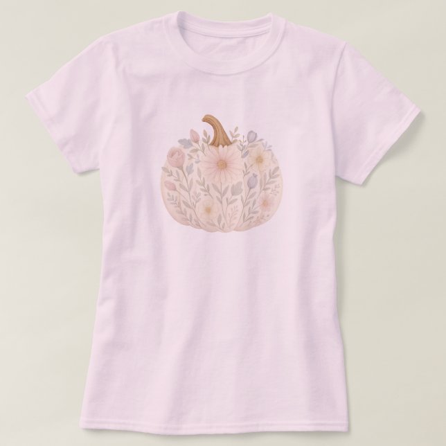 Floral Pumpkin T-Shirt (Design Front)