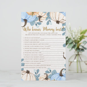 Floral pumpkin - Who knows mummy best shower game