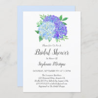 Floral Purple Blue Hydrangea Bouquet Bridal Shower