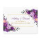Floral Purple Gold Wedding Registry Insert Card