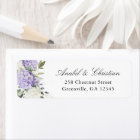 Floral Purple Hydrangea Greenery Return Address