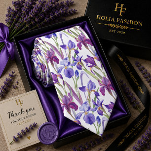 Floral Purple Lavender Neck Tie