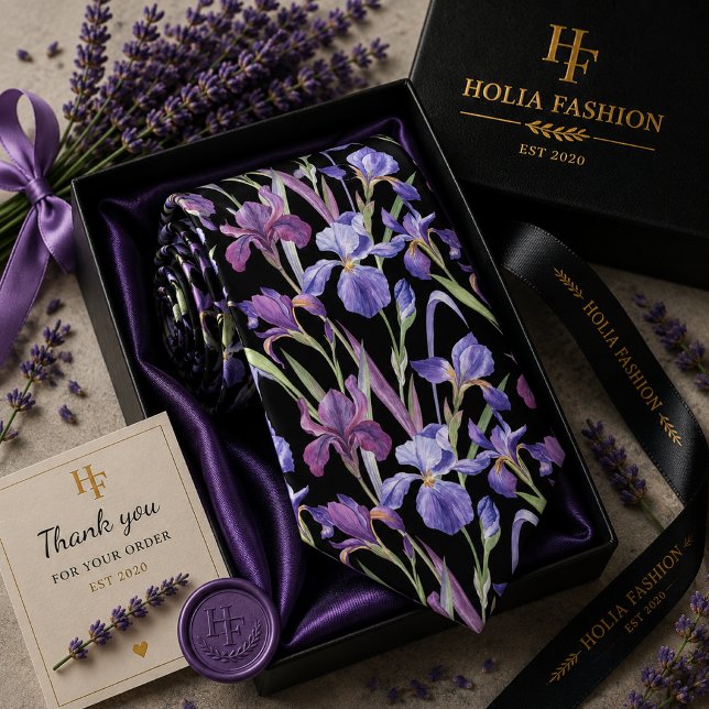 Floral Purple Lavender Neck Tie (Creator Uploaded)
