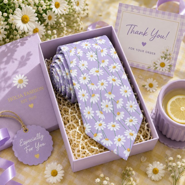Floral Purple Lavender Neck Tie (Creator Uploaded)