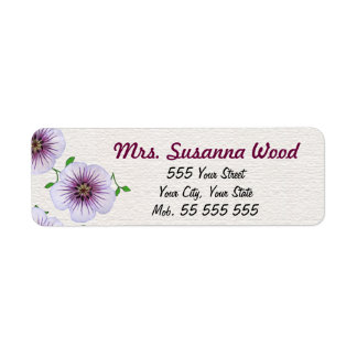 Floral Purple Name on White Structure