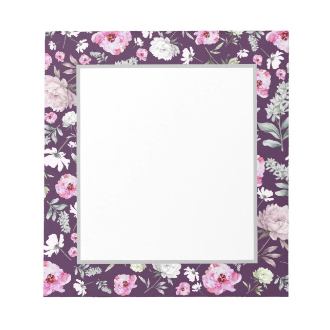 Floral Purple Notepad (Front)