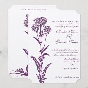 Floral Purple Religious Wedding Invitation