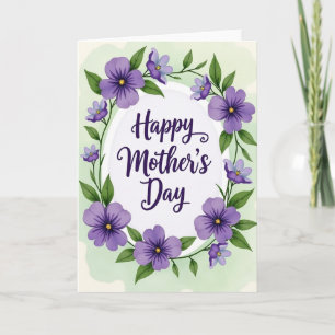 Floral Purple Watercolor Card