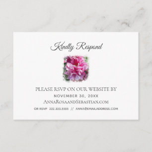 *~* Floral QR code Website AR1 Wedding RSVP  Enclo Enclosure Card