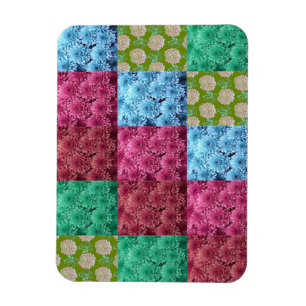floral quilt design magnet