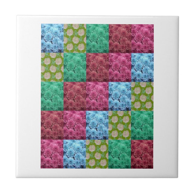 floral quilt design tile (Front)