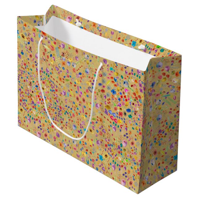 Floral Rain Large Gift Bag (Front Angled)
