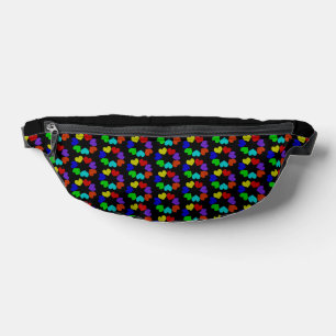 Floral Rainbow Love Hearts Patterned Bum Bags