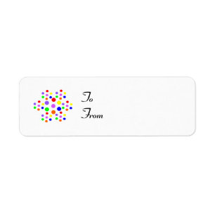 Floral Rainbow Spots Custom Gift Tags