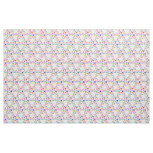 Floral Rainbow Spots patterned Fabric