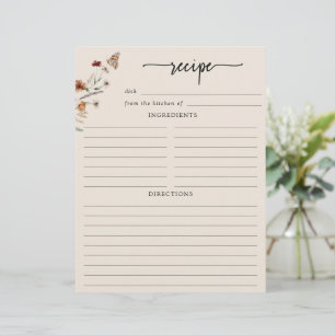 Floral Recipe Page