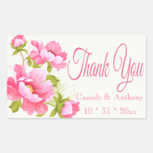 Floral Rectangular Sticker