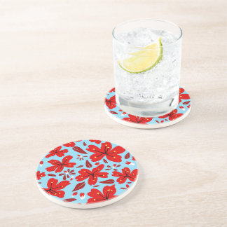 Floral Red Coaster