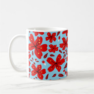 Floral Red Coffee Mug