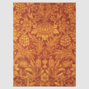 Floral Red & Golden Yellow Wm Morris Tissue Paper