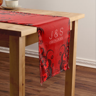 Floral Red Gothic 16 x 108 Table Runners