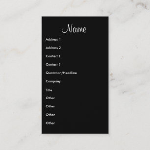 Floral Red Rose In Black Business Card