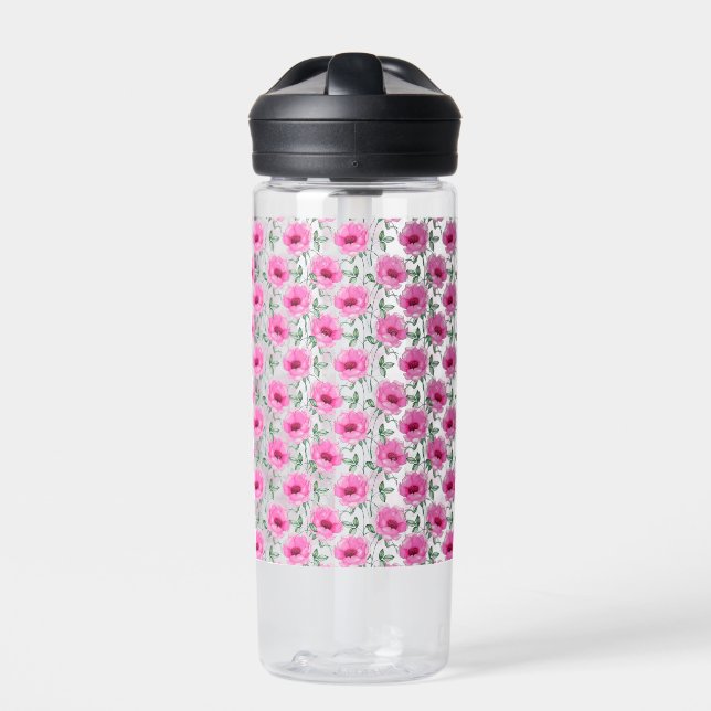 Floral Red Roses Pattern-5550 Water Bottle (Front)