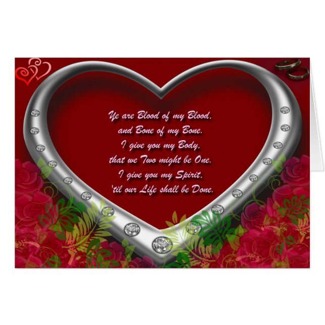 Floral Red Trad. Scot Love Vow - Blood of my Blood (Front Horizontal)