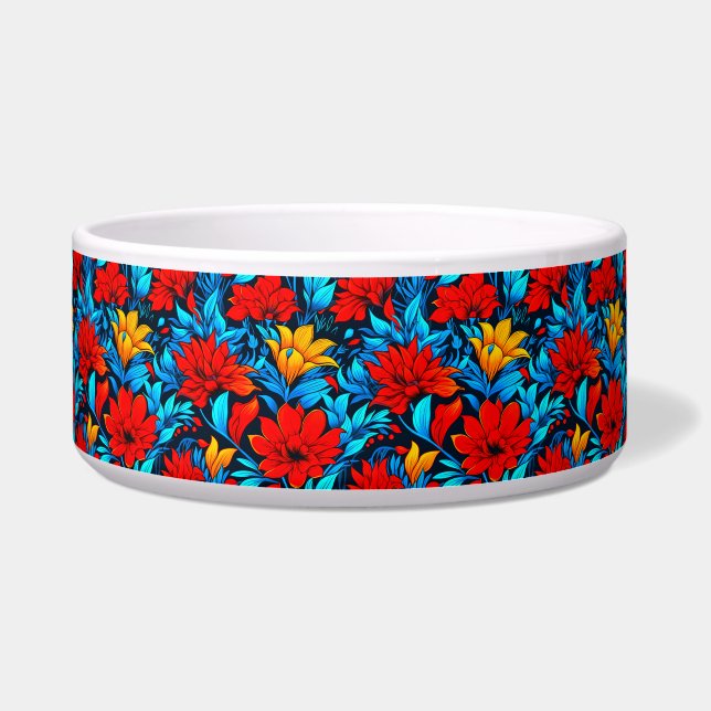 Floral Red yellow Flowers Pattern-13075 (Front)