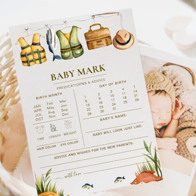 Floral Reel Excited Baby Shower Predictions Game (Creator Uploaded)