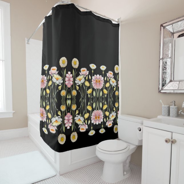 Floral Reflections  Shower Curtain (In Situ)