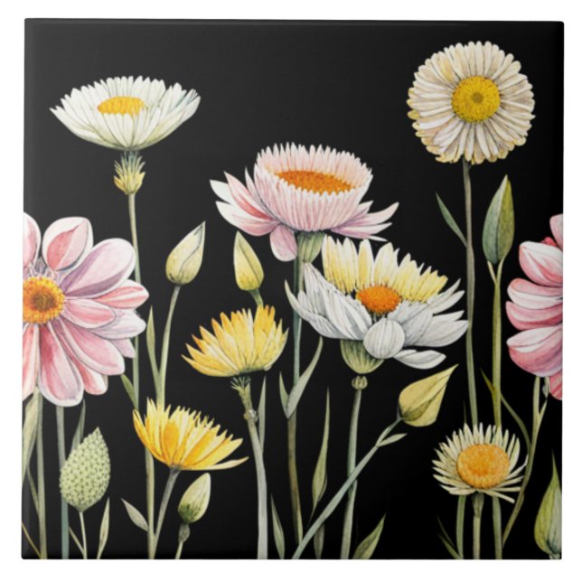 Floral Reflections  Tile (Front)
