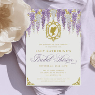 Floral Regency Era Bridal Shower Invitation