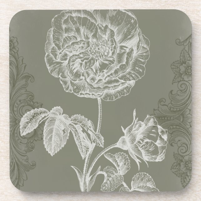 Floral Relief I Coaster (Front)