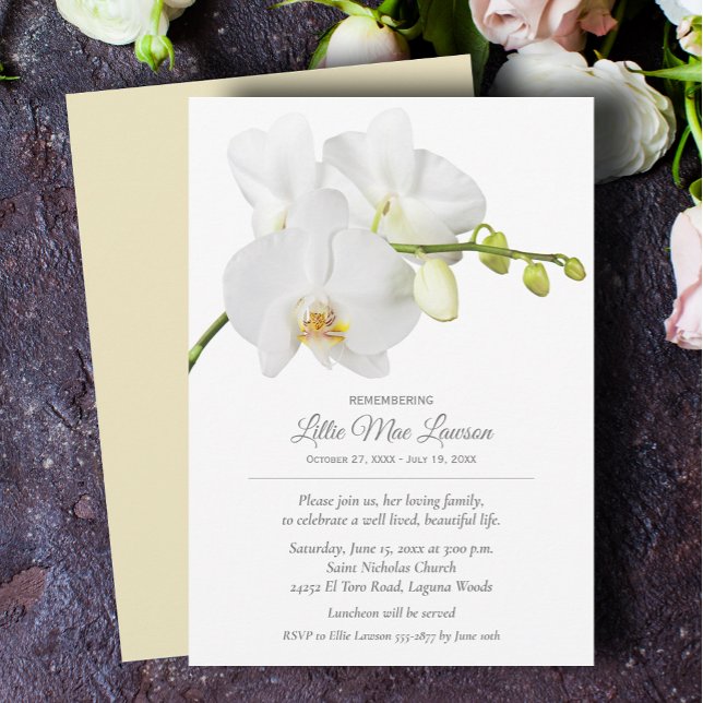 Floral Remembrance Celebration Invitation (Creator Uploaded)