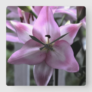 Floral Resilience Square Wall Clock