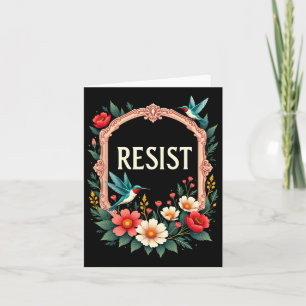 Floral Resist Trump Funny Anti-trump 2025 Card