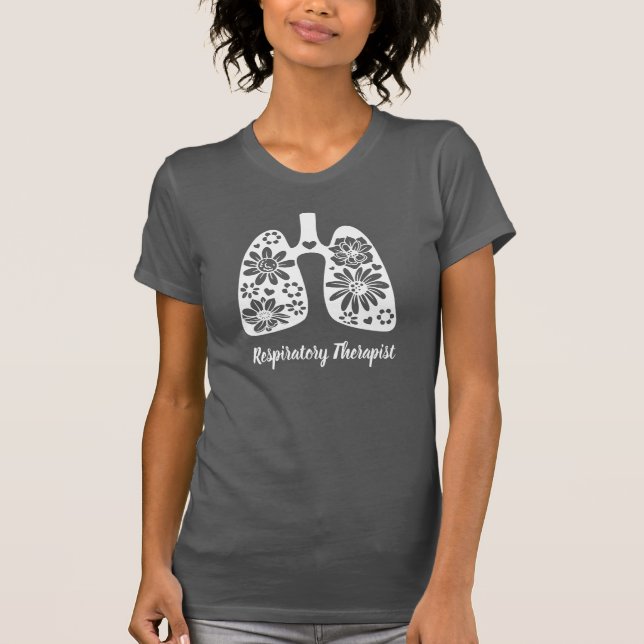 Floral Respiratory Therapist T-Shirt (Front)