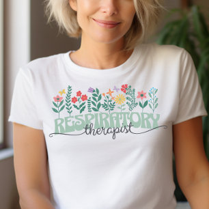 Floral Respiratory Therapist T-Shirt