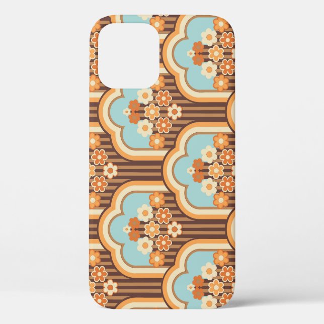 Floral Retro: 70s Wallpaper Revival Case-Mate iPhone Case (Back)