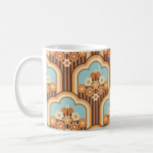 Floral Retro: 70s Wallpaper Revival Coffee Mug