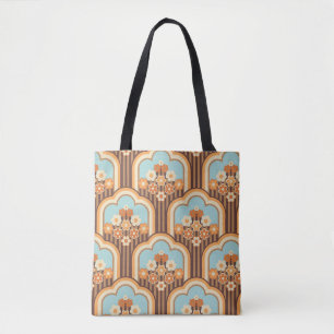 Floral Retro: 70s Wallpaper Revival Tote Bag