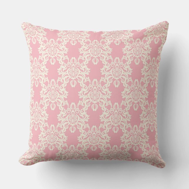 Floral retro damask cushion (Front)
