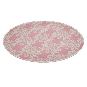 Floral retro damask cutting board
