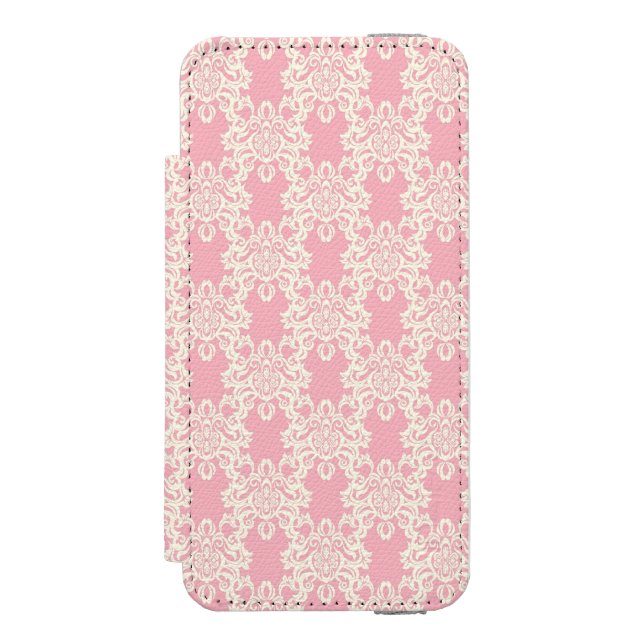 Floral retro damask incipio iPhone wallet case (Folio Front)