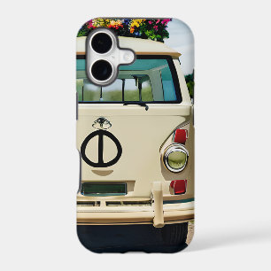 Floral Retro Hippie Van Vintage Art